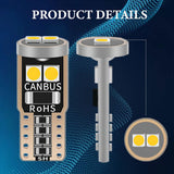 2X AMBER T10 W5W 3030 LED W5W CANBUS INDICATOR REPEATER LIGHT BULB ERROR FREE