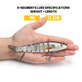 5pcs/set Jointed Fishing Lures 13.7cm/27g Wobblers Swimbait Hard Bait 8-Segment