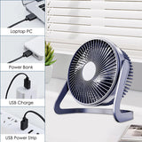8Inch USB Powerful Silent Cooling Desk Fan Portable USB Fan 360°