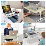 Laptop Bed Tray Desk Adjustable Table Sofa Sit Stand Desktop Computer Stand Fan