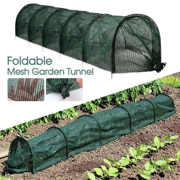 Foldable Mesh Garden Tunnel UV-Resistant Plant Cover for Vegetables & Fruits