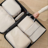 4PCS Storage Compression Bags Luggage Travel Packing Cubes Organiser Suitcases