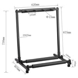 Haze GS014-3 Metal Structure 3-Guitar-Stand/Storage & Display Rack,Foldable