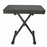 Height Adjustable Double X Frame Padded Piano Stool Stool 50x50x30cm