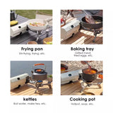 Outdoor Portable Folding Gas Stove With Carrying Case Windproof Camping Burner