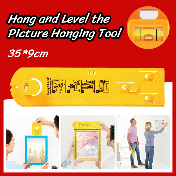 Photo Hanging Ruler Picture Hanging tool Tools Frame Hanger Easy Wall Photo Hanging Level ...