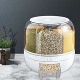 10kg Rice Storage Cereal Dispenser Grain Container Rotating Dry Food Box