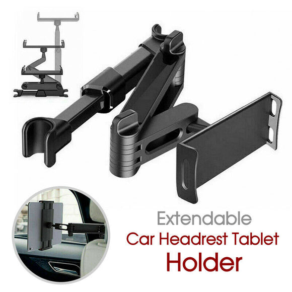 Car Back Seat Headrest Long Mount Extendable Universal Holder iPad Tablet Rotate