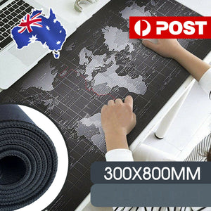 30x80cm World Map Mousepad Mouse Pad Mat Gaming Laptop Computer