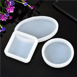 2PC Coaster Resin Cup Casting Mould Epoxy Mold Silicone DIY Jewelry Making Craft