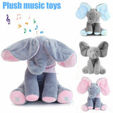 Peekaboo Talking PP Plush Elephant Baby Cotton Doll Soft Singing Stuffed Animals