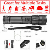 XHP70.2 Tactical 3 Mode Zoom Flashlight LED Torch
