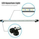 Aquarium Fish Tank SMD LED Light Bar Pool Submersible Lamp Waterproof White+Blue
