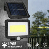 100Led Solar Sensor Light Motion Detection Security Garden Flood Lamp
