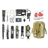 Emergency Survival Equipment Kit Outdoor Tactical Hiking Camping SOS 18Pcs Tool