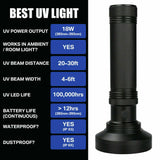 100 LED UV Flashlight Torch Light Lamp Ultraviolet Blacklight Aluminum 395 nM