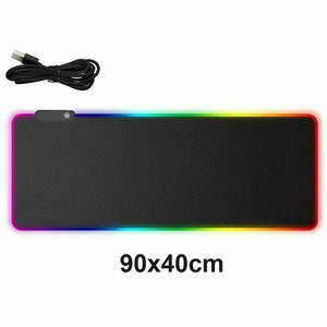 RGB LED Gaming Mouse Pad Desk Mat Extend Anti-slip Rubber Speed Mousepad