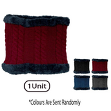 Unisex Winter Fleece Snood Scarf Neck Warmer Thermal Ski Knitted Warm