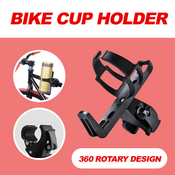 Bicycle Handlebar Bike Cup Holder Cycle Beverage Water Bottle Cage Mount Drink