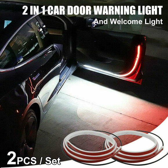 2PCS Car Door Open Warning Lights LED Strip Universal Atmosphere Parking Lamp