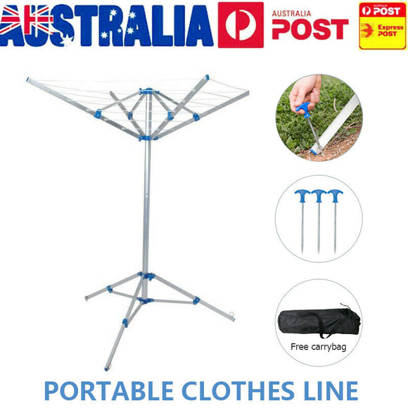 PORTABLE CAMPING CLOTHESLINE CLOTHES LINE HANGER CLOTHING