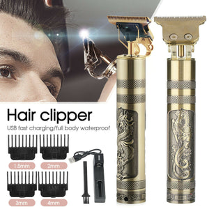 USB Electric Hair Clippers Trimmer Men's Beard Shaver Cordless Groomer Kit