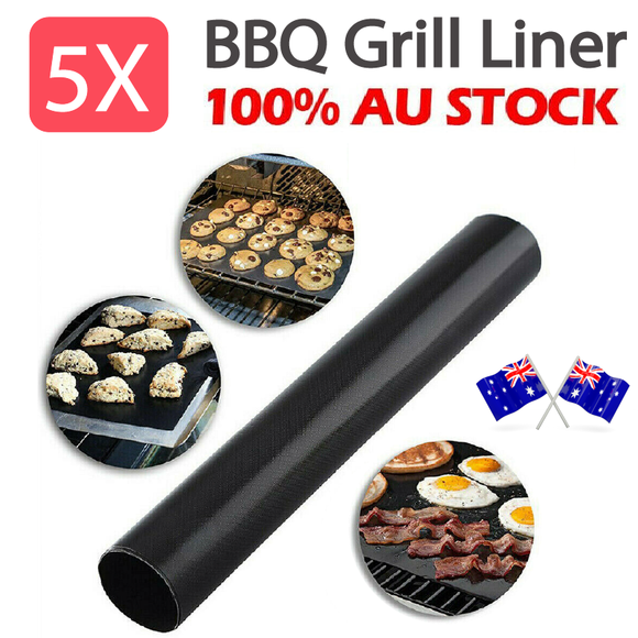 BBQ Grill Mat Reusable Bake Sheet Resistant Teflon Party Meat Barbecue Non-Stick