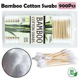 900Pcs Double Head Cotton Buds Swab Tip Wooden bamboo Stick Makeup Cleaning