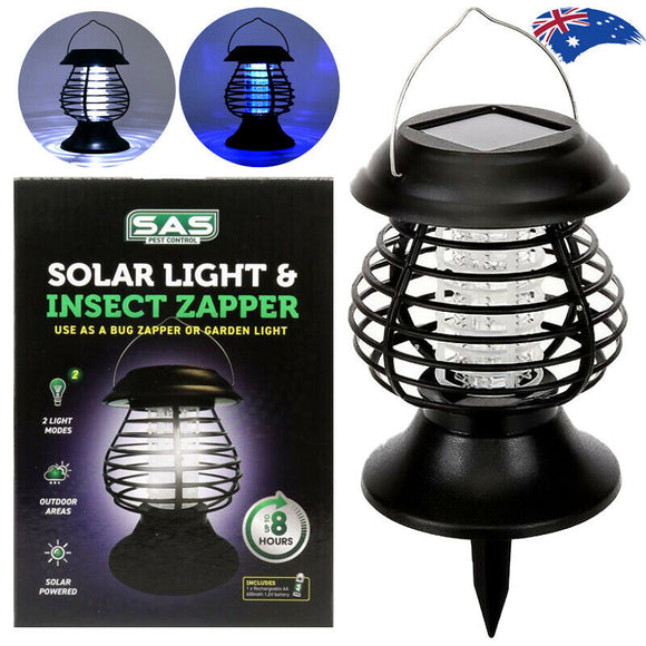 Solar Mosquito Killer Lamp Fly Trap Zapper Catcher Insect Indoor /Outdoor