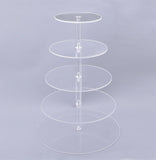3/4/5/6/7/Tier Acrylic Clear Round Cupcake Cake Stand Birthday Wedding Party