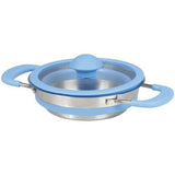 1x Collapsible Pop-up 3L Cook Pot with Lid Stainless Steel Base Camping