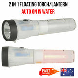2 in 1 Floating Torch/Lantern - Auto On in Water multifunction waterproof torch