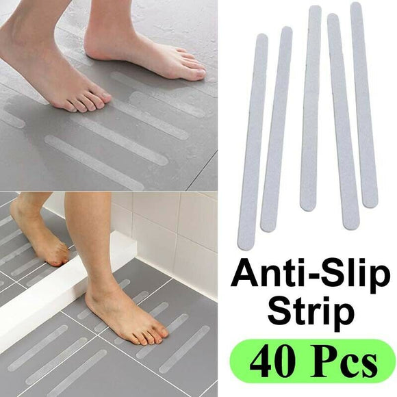 40Pcs Anti Slip Bath Grip Stickers Non Slip Shower Strips Pad Floor Safety Tapes