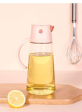 630ML Auto Flip Olive Oil Glass Bottle Dispenser Leakproof Gadget Cooking Tool