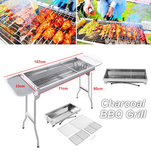 Portable & Foldable Charcoal BBQ Grills Stainless Steel Outdoor Camping