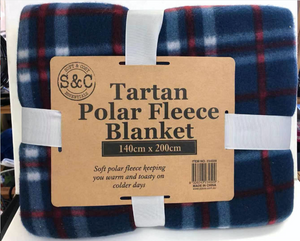 Blanket Polar Fleece Tartan 140cm x 200cm