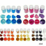 8pcs Pearl Pigment Powder for Epoxy Resin Floors Metallic Dye Ultra Mixed Color