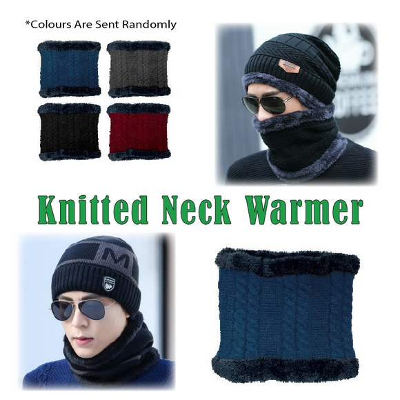 Unisex Winter Fleece Snood Scarf Neck Warmer Thermal Ski Knitted Warm