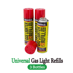 3x Butane Universal Gas Refill Jet Refined Bottle Blowtorch Lighter BBQ Fuel Can