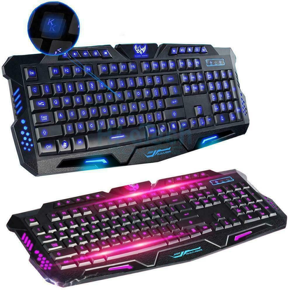 3 Color Keyboard 3 Colors Switchable LED Backlit Illuminated Wired Gaming Keyboard – www ...