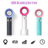 360° Portable Bladeless Hand Held Mini Fan USB