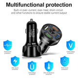 12V Car Cigarette Lighter Socket Dual QC3.0 USB Ports Fast Charger Power Adapter