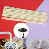 300x Disposable Flexible Bendable Straw Plastic Drinking Drink Party Bulk
