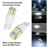 4X WHITE T10 7020 SMD 10 LED W5W WEDGE TAIL SIDE CAR LIGHTS TURN PARKER BULB
