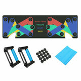 9 in1 Push Up Board Yoga Bands Fitness Workout Train Gym Exercise Pushup Stands