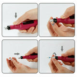 Electric Nail Drill Bits 6 File Tool USB Machine Acrylic Art Manicure Pen Shaper