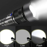 XHP90 Most Powerful 120000LM Tactical Flashlight 3 Mode Zoom LED Hunting Torch