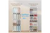 Cube DIY Shoe Cabinet Rack Storage Portable Stackable Organiser Stand Box White Door- 1 Column 2 Row
