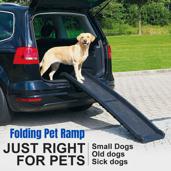 Foldable Car Dog Pet Ramp Steps Light Weight Ladder SUVs Vans Portable Stairs