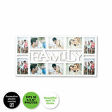 4 x 6" Family Collage Photo Frame Photo White/Black Stylish Memories Wall Decor